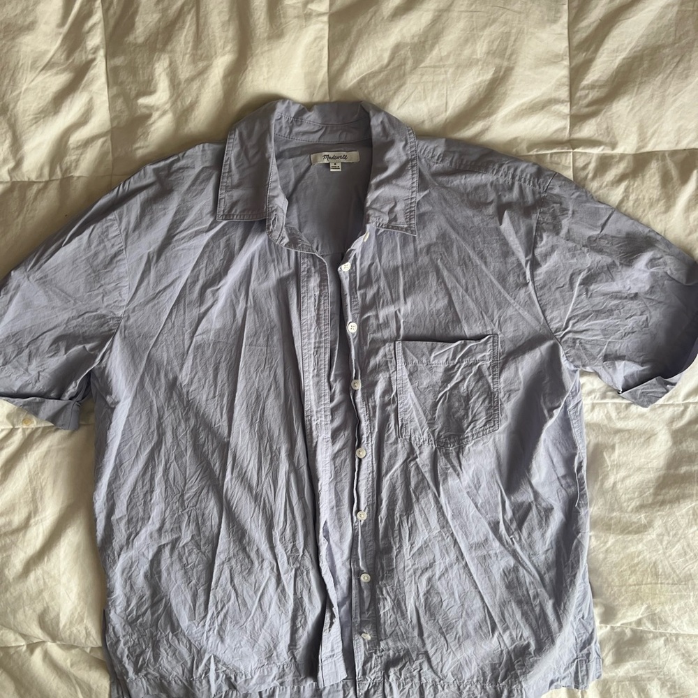 Madewell Blue Casual Button Down Shirt